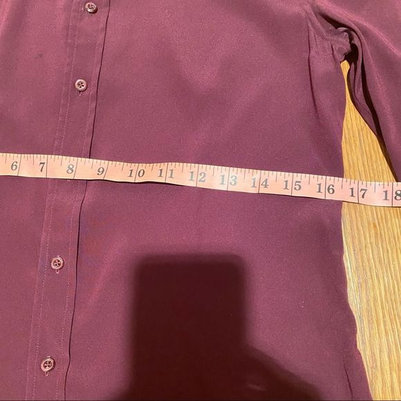 Ralph Lauren black label burgundy silk blend blouse size 2 - Picture 16 of 16